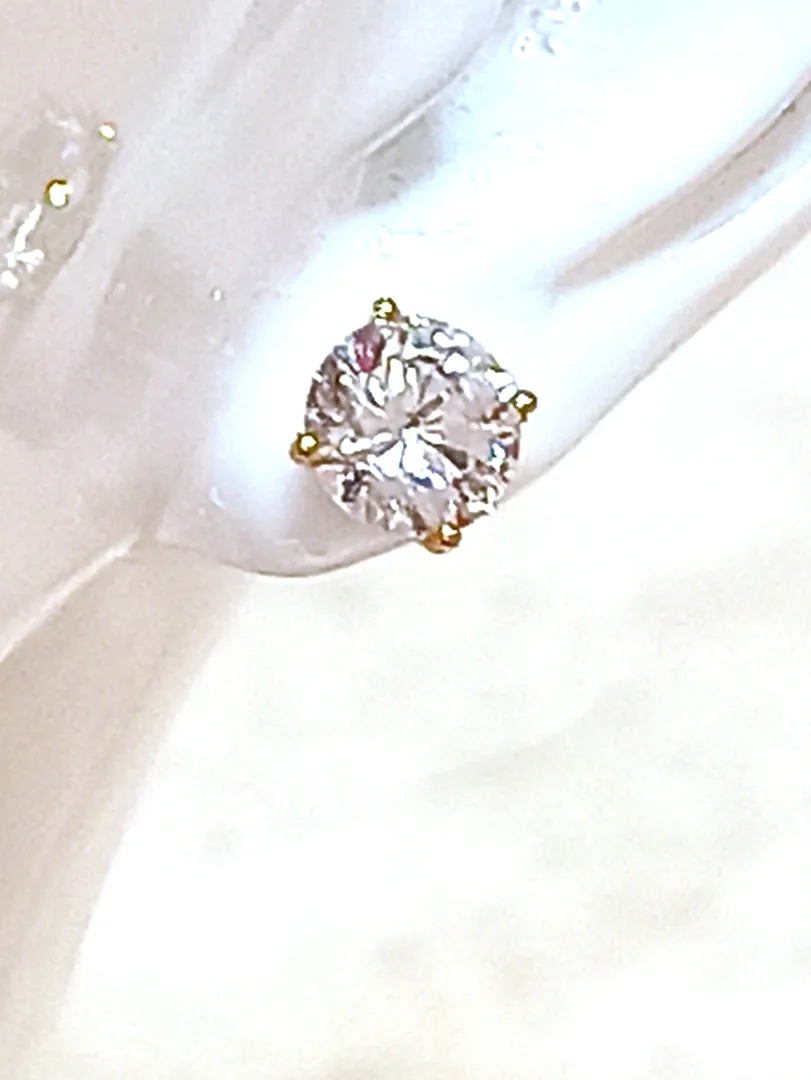 3.5CT Diamond Necklace Set for Women SOLID 18K GOLD Jewelry Handmade Diamond Solitaire Pendant Necklace Earrings Christmas Gift 18