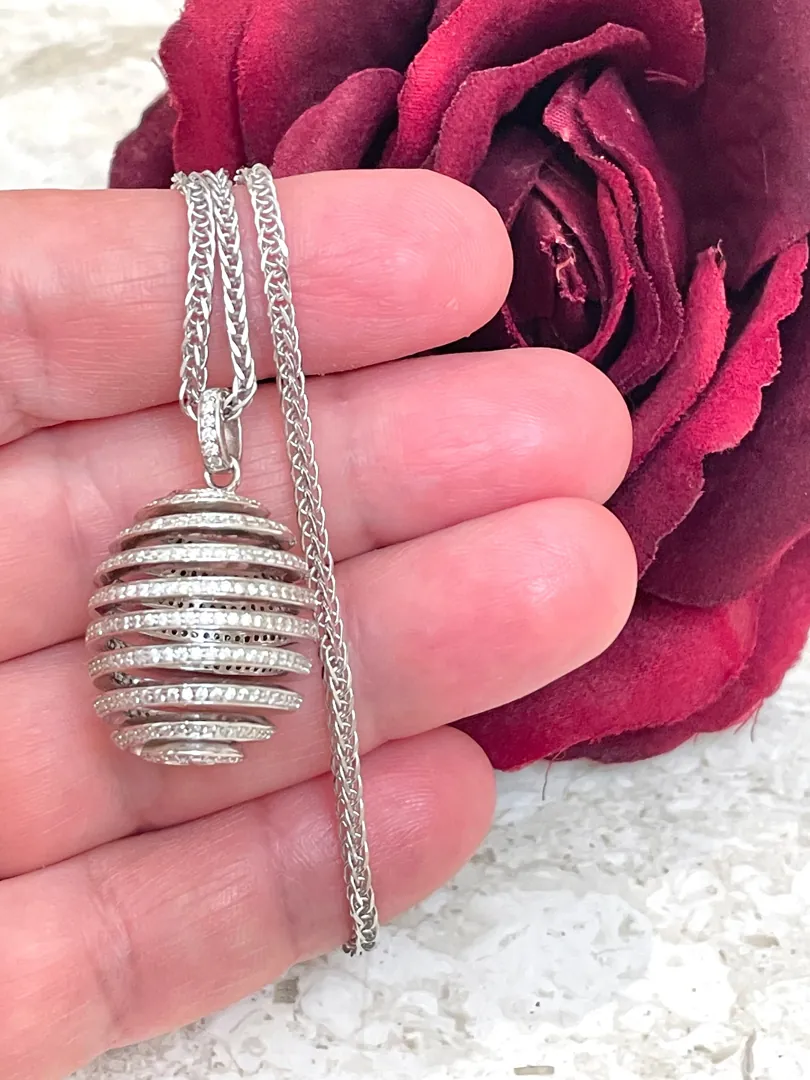 Diamond Pendant Faberge Egg Pendant Necklace Style Fine Jewelry Faberge Necklace Diamond Jewelry Egg Fabergé Egg Anniversary Gifts for Her