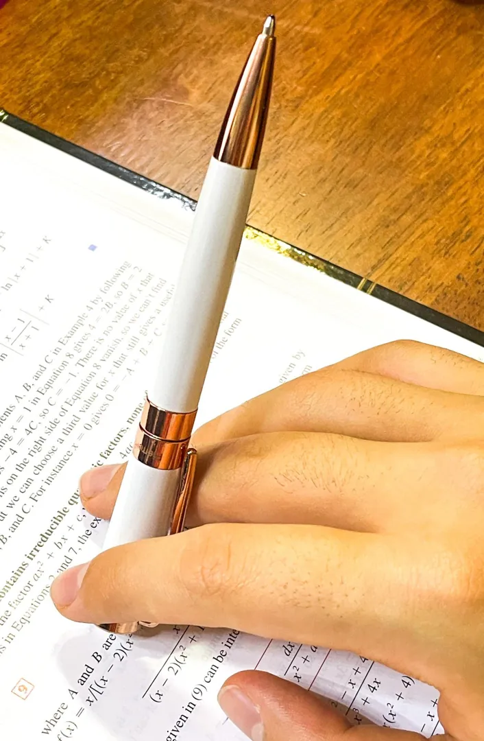 Pierre Lorren Professional Pen Fancy Ballpoint Pen Luxury Pen Handmade Writing Pen White Silver 18k Rose Gold Graduation Pen Success Victory