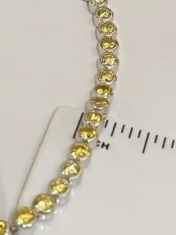Citrine Bracelet. Citrine Jewelry, Tennis Bracelet, 925 Silver Bracelet, Citrine Tennis Birthstone Bracelet, Birthday Gifts for her HANDMADE 