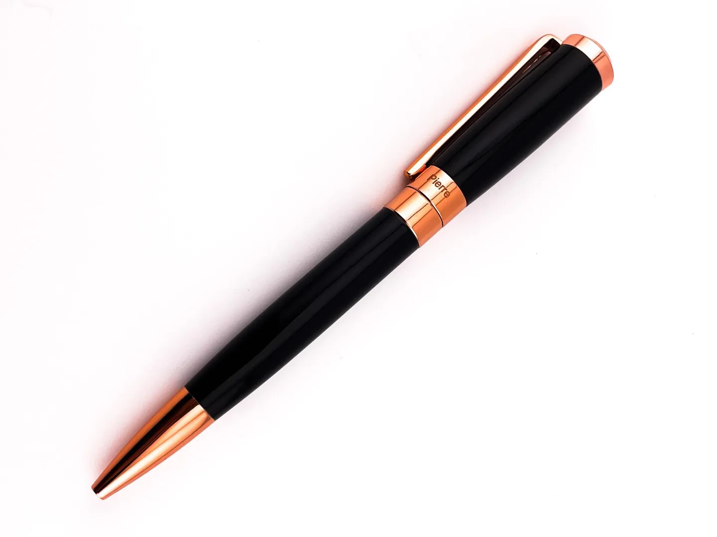 Pierre Lorren Professional Pen Fancy Ballpoint Pen Luxury Pen Handmade Writing Pen Black Silver 18k Rose Gold Graduation Pen Success Victory