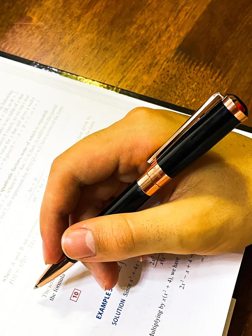 Pierre Lorren Professional Pen Fancy Ballpoint Pen Luxury Pen Handmade Writing Pen Black Silver 18k Rose Gold Graduation Pen Success Victory