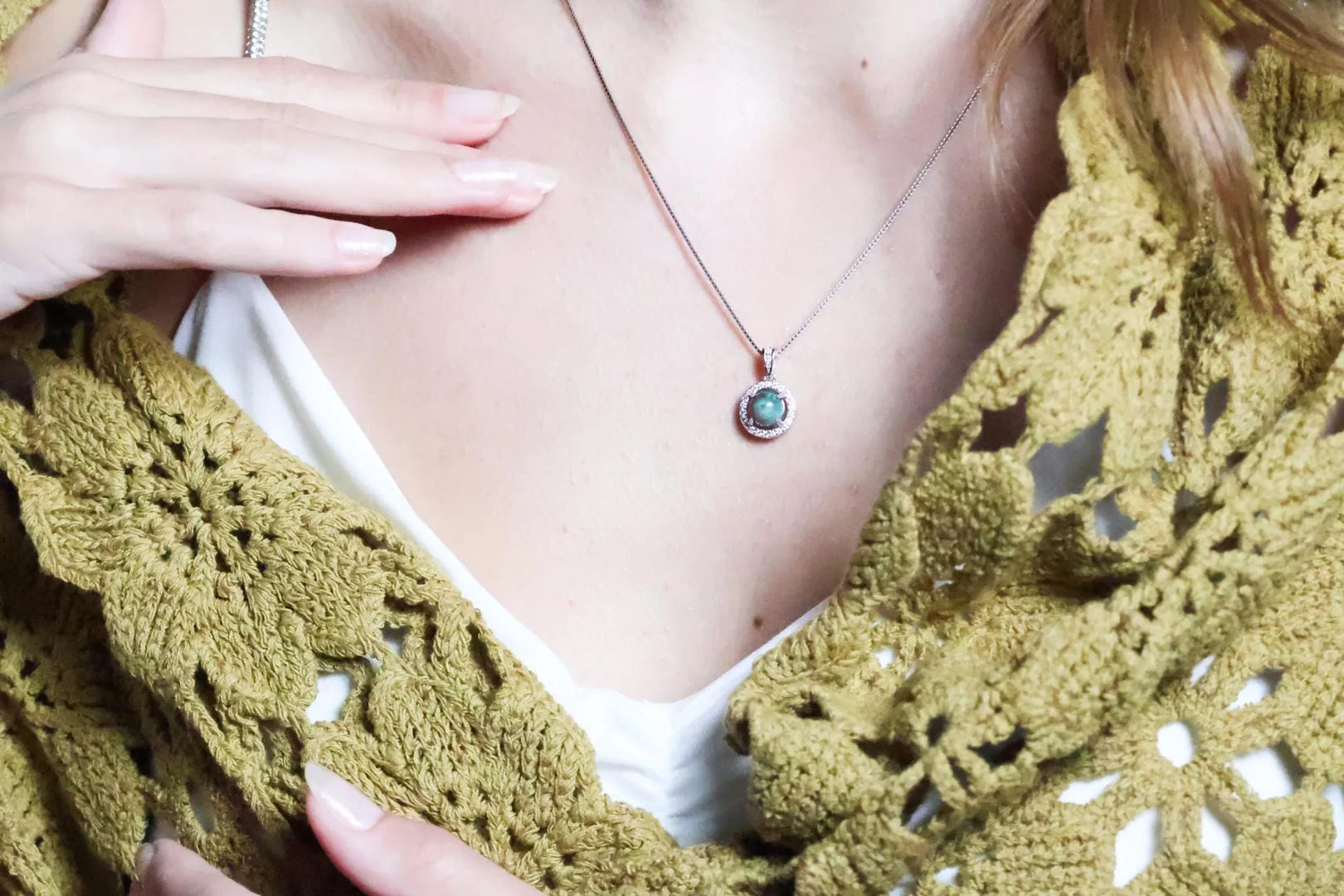 2ct Certified Green Solitaire Opal Diamond Pendant Natural Opal Necklace Green Opal Diamond Jewelry Women's Birthday Silver 18k White Gold
