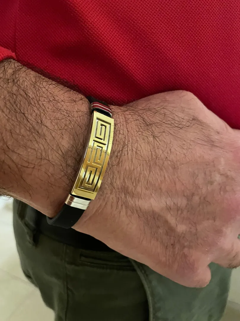 Designer Greek Jewelry Men Bracelet Greek Key Bracelet Meander Bracelet Greek Jewelry Ancient Greece Handmade Infinity Success Love Wealth