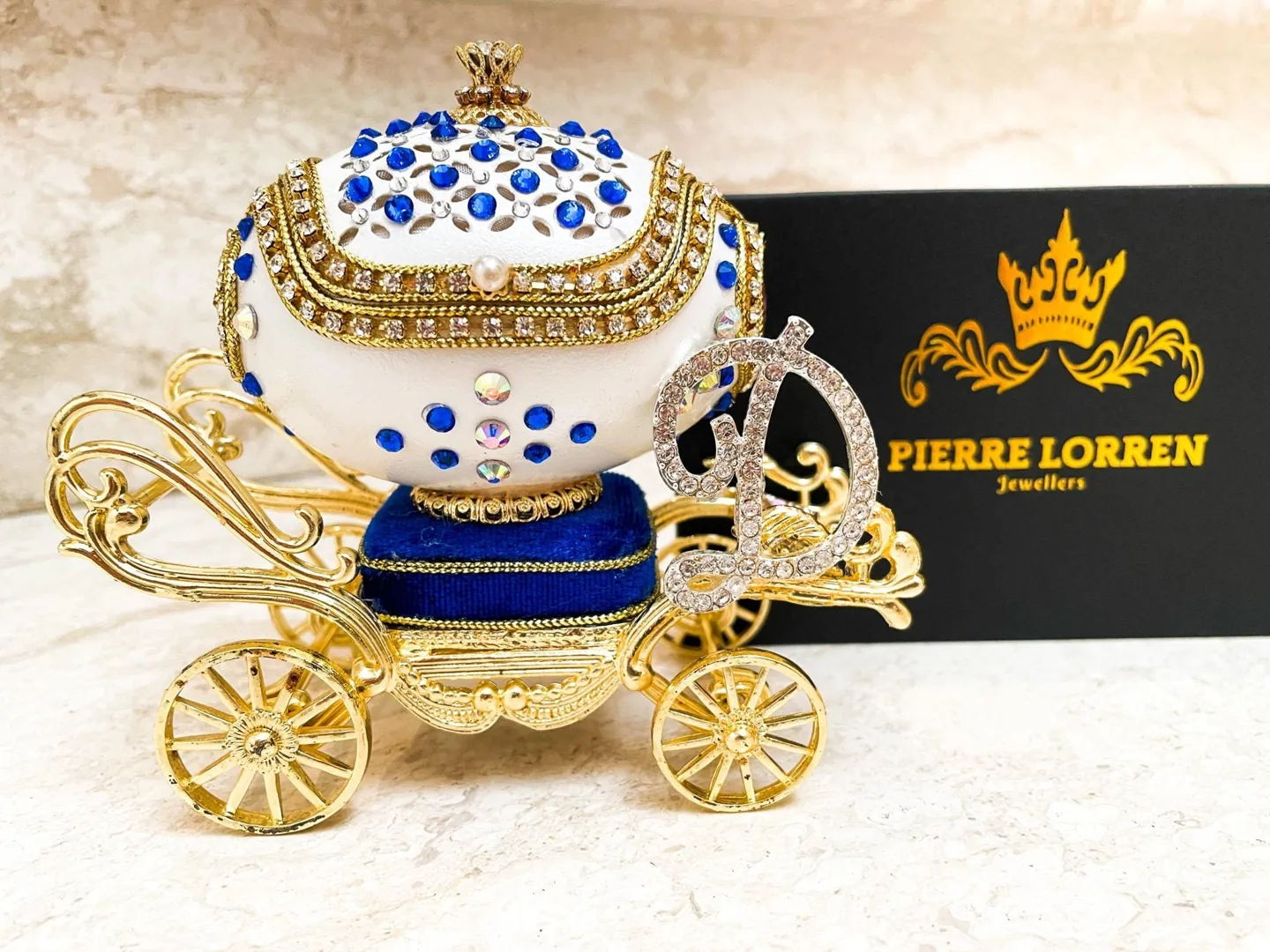 1997 Vintage Lady Diana Spencer Faberge Egg Musical Jewelry Box Princess Diana Royal Memorabilia Diana Jewelry Box Hand Carved Egg Music Box