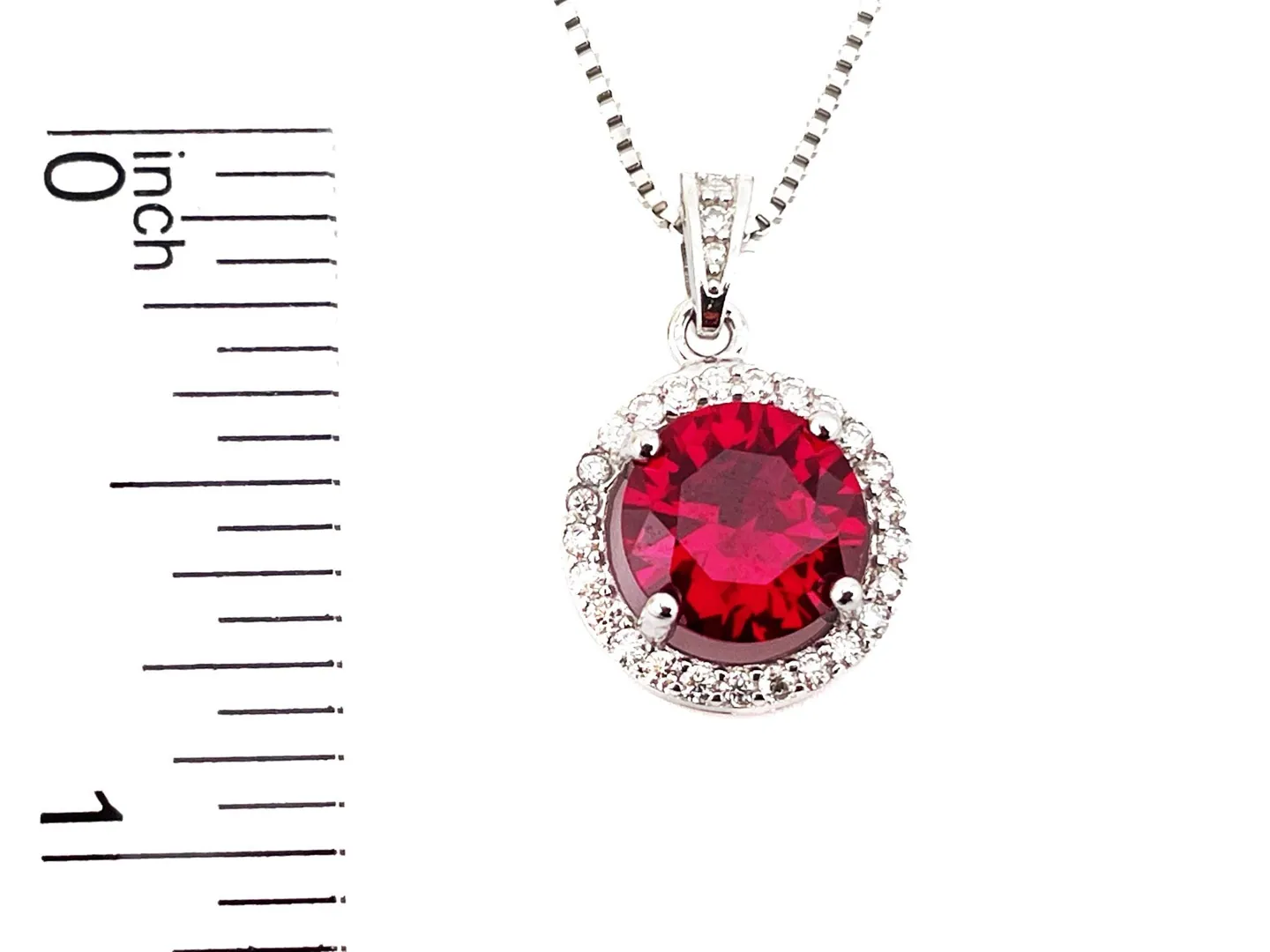 Certified 2ct NATURAL Ruby Necklace NATURAL Ruby Pendant Ruby Jewelry Real Silver 18k White Gold Ruby Diamond Necklace Ruby Diamond Pendant
