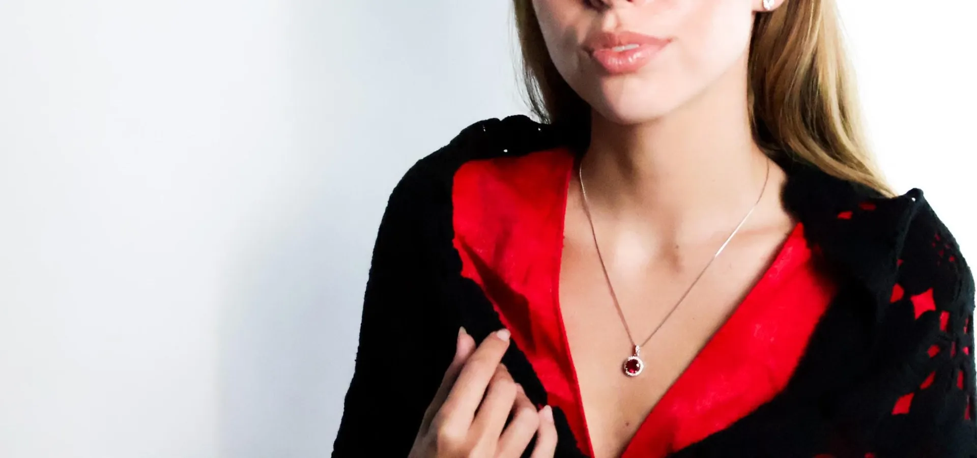 Certified 2ct NATURAL Ruby Necklace NATURAL Ruby Pendant Ruby Jewelry Real Silver 18k White Gold Ruby Diamond Necklace Ruby Diamond Pendant