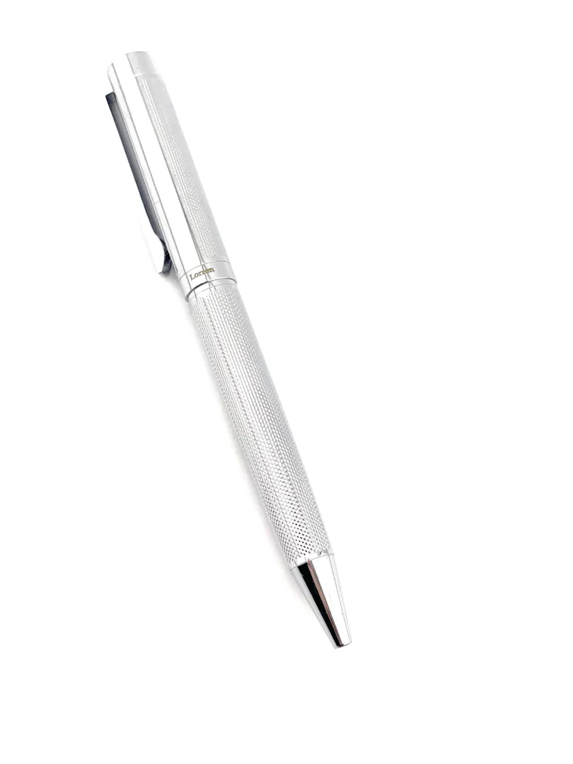 Pierre Lorren Antique Silver Ballpoint Pen Engraved Handmade Pen Set Ink Pen Writing Pen Birthday Gift 18kt Silver Gold Over Silver Metal