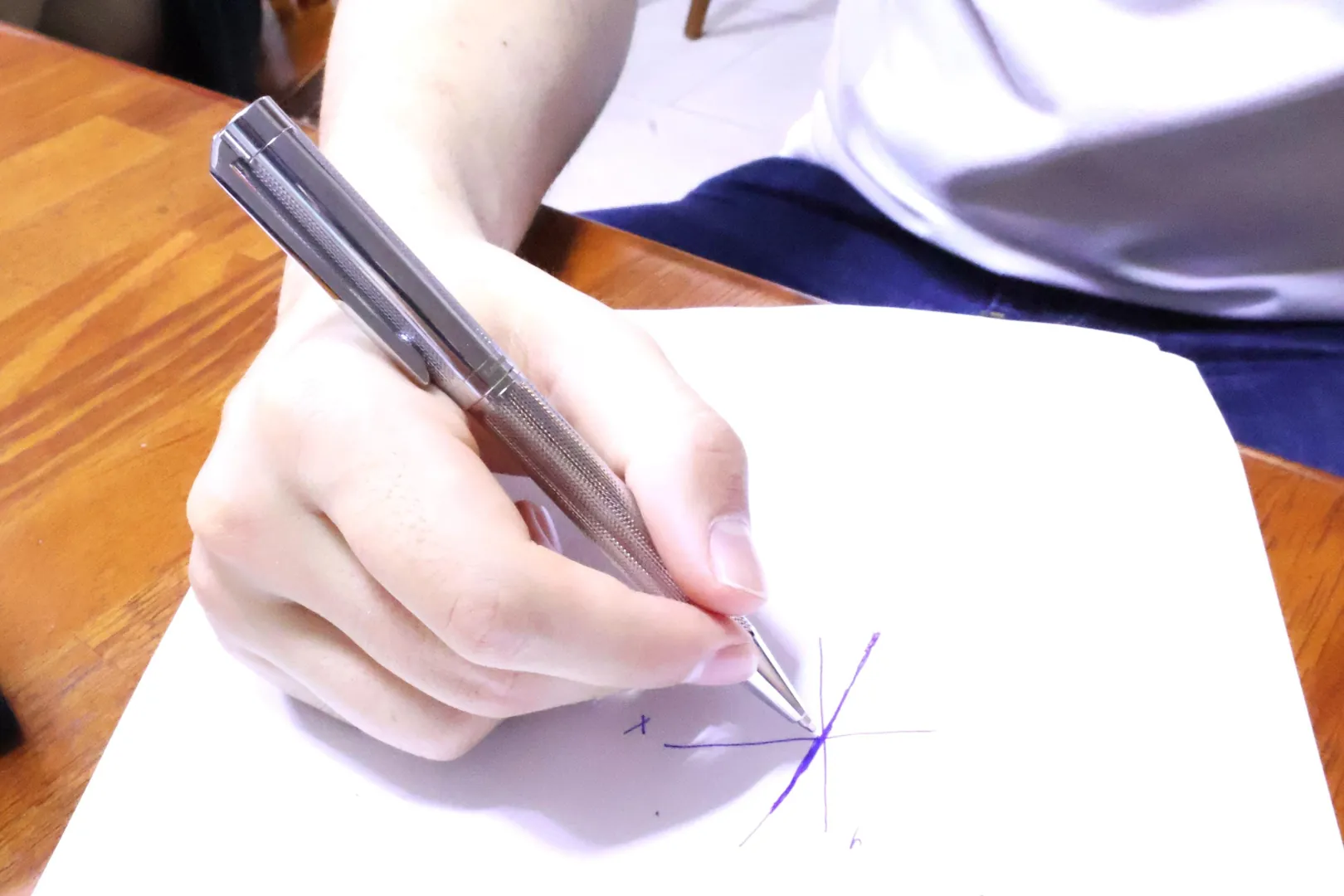 Pierre Lorren Professional Pen - Fancy Ballpoint Pen - Luxury Pen Handmade Writing Pen Silver 18k Silver Gold Graduation Pen Success Victory