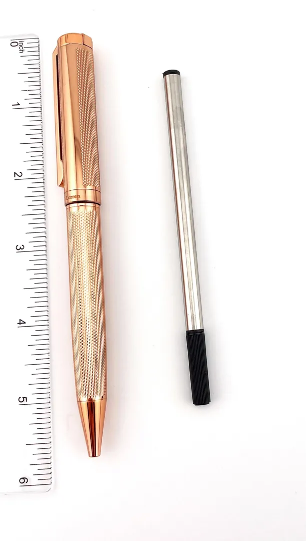Pierre Lorren Professional Pen - Fancy Ballpoint Pen - Luxury Pen Handmade Writing Pen Silver 18k Rose Gold Graduation Pen Success Victory
