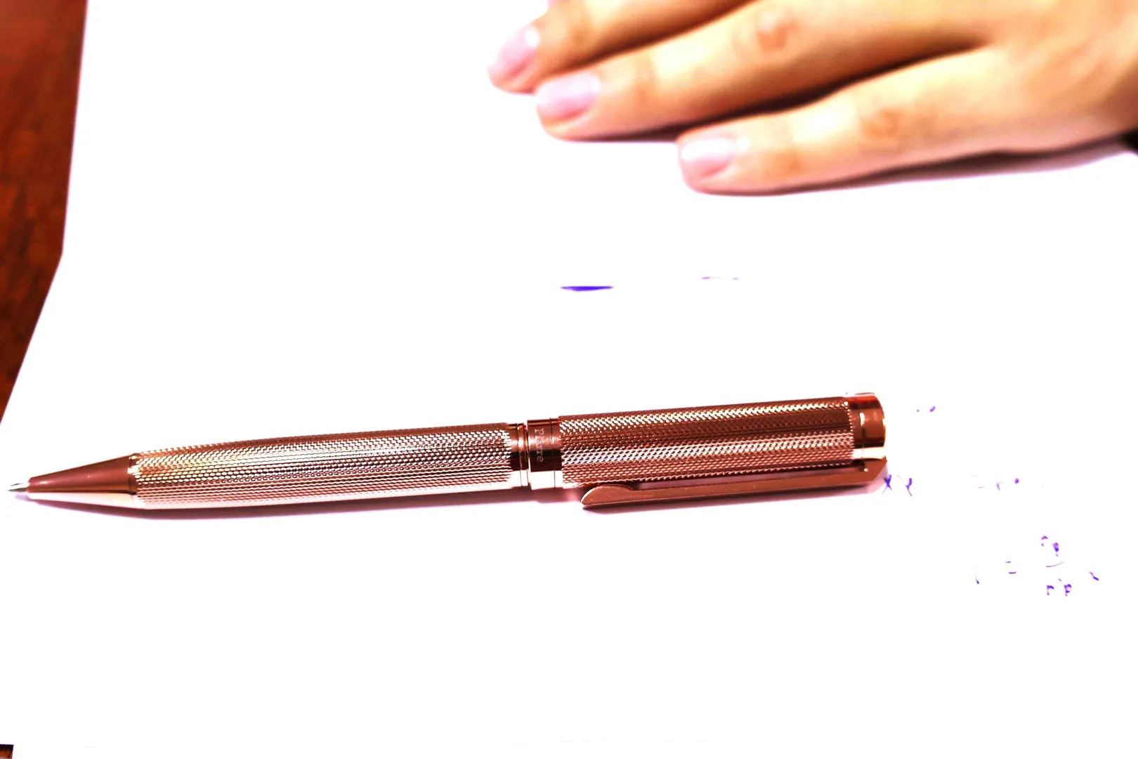 Pierre Lorren Professional Pen - Fancy Ballpoint Pen - Luxury Pen Handmade Writing Pen Silver 18k Rose Gold Graduation Pen Success Victory