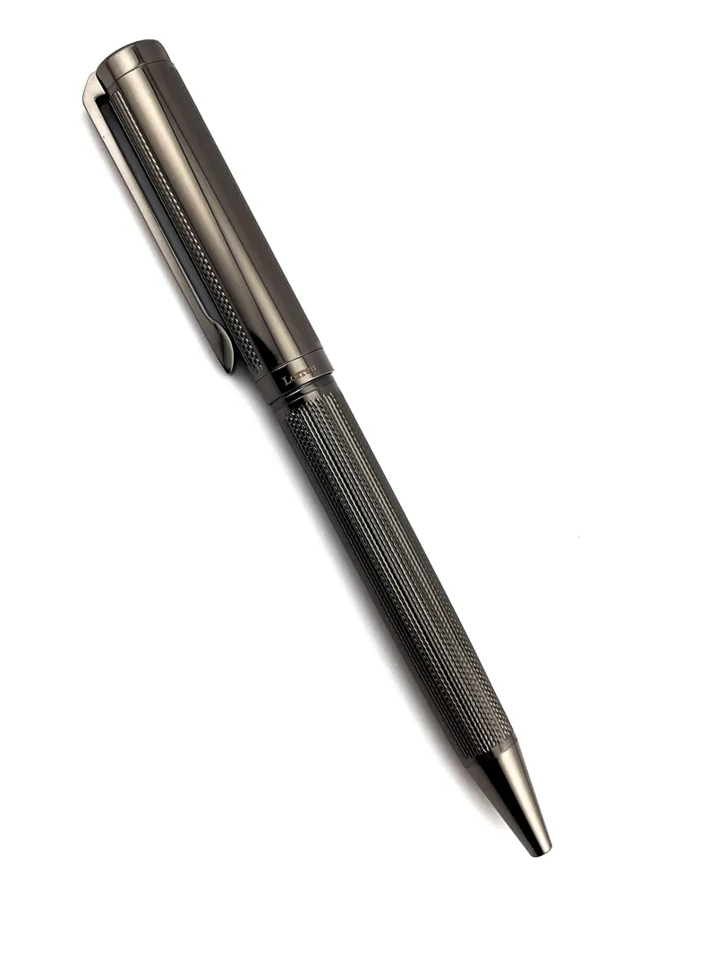 Pierre Lorren Gunmetal Antique Silver Ballpoint Pen Engraved Handmade Pen Set Ink Pen Writing Pen Birthday Gift 18k Gold Over Silver Metal