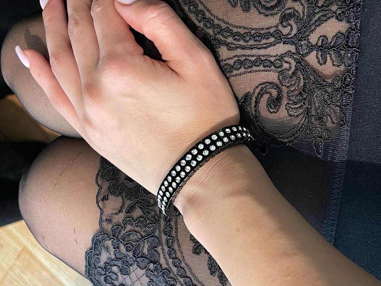 Designer Black Diamond Bracelet for women, Diamond Bangle Bracelet, Diamond Bracelet, Austrian Crystal Diamond Jewelry, Handmade in Greece.