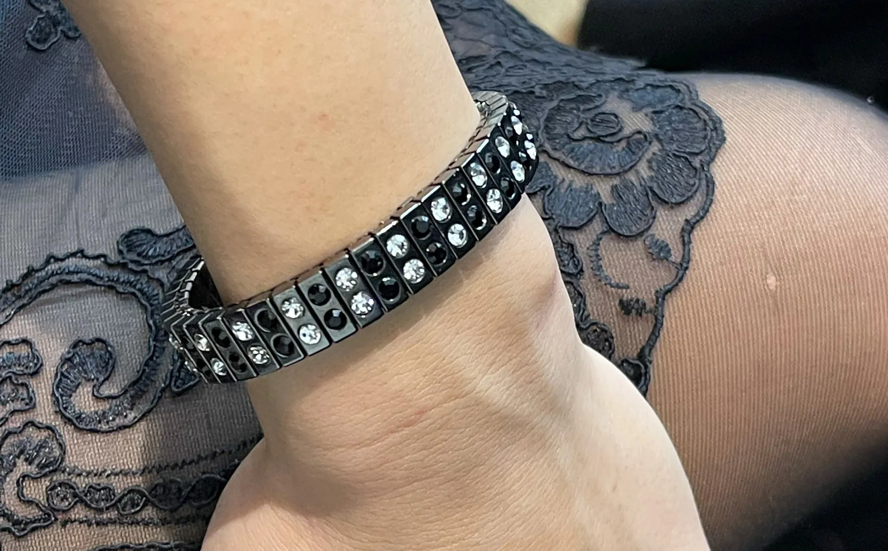 Designer Onyx bracelet for women - Onyx bangle bracelet, Onyx diamond bracelet for graduation, success, and luck jewelry. Hand made in Greece by Pierre Lorren.