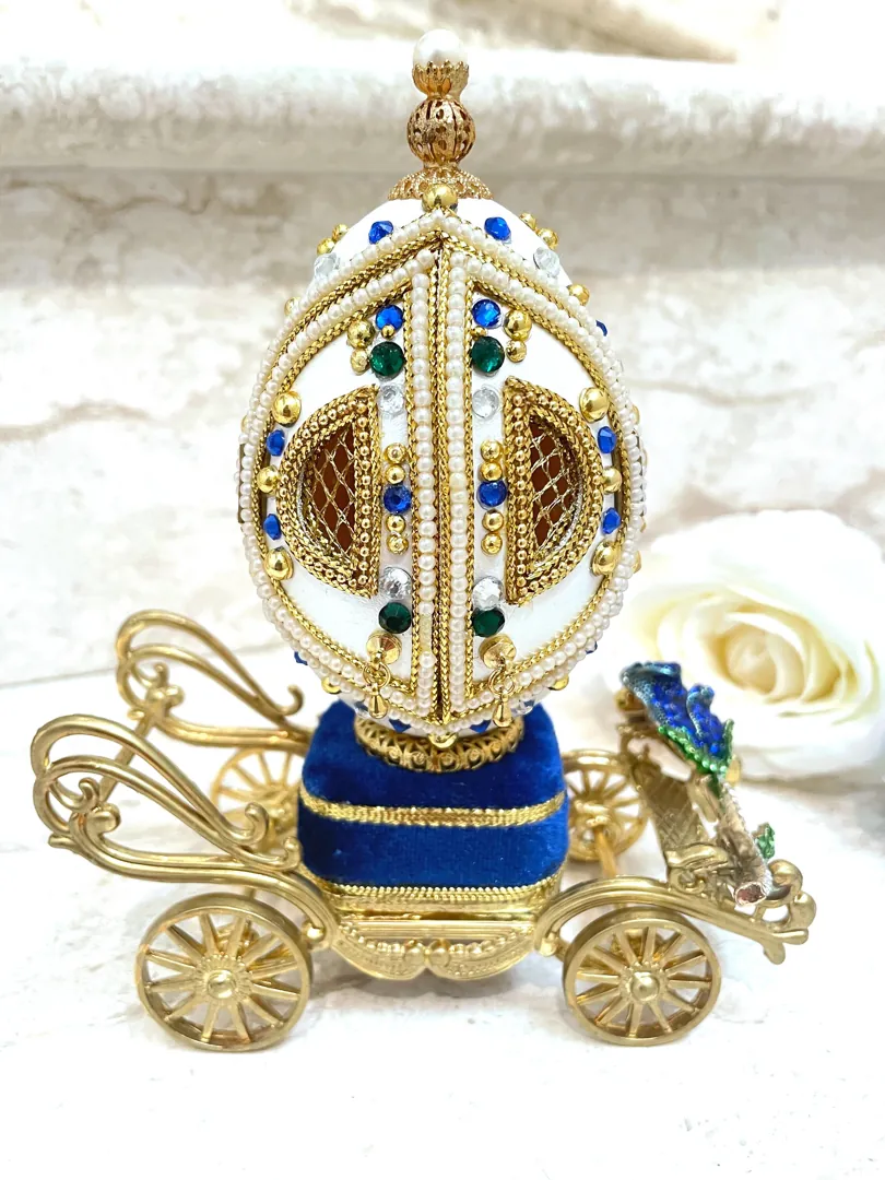 2002 REAL Faberge Egg Art Musical Gifts - 21st Birthday Gift from Dad - 21 Anniversary Gift - Wife Gift Ideas for 21-Year-Old - 24K GOLD