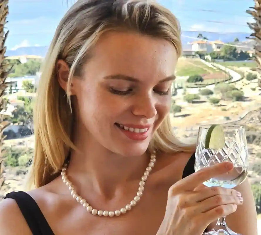 Japanese Pearls Akoya Pearl Necklace NATURAL Pearl Necklace Pearl Earrings HANDMADE Jewelry Salt Water Pearl Wedding Anniversary Womens Day 
