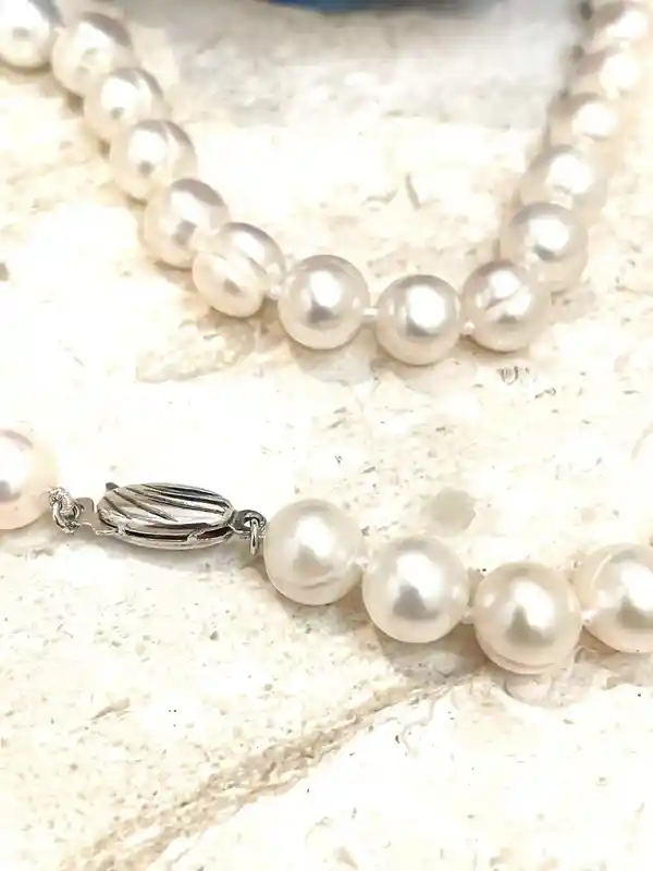 Japanese Pearls Akoya Pearl Necklace NATURAL Pearl Necklace Pearl Earrings HANDMADE Jewelry Salt Water Pearl Wedding Anniversary Womens Day 