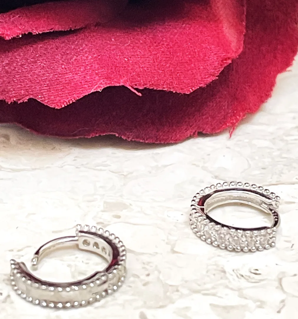 Pierre Lorren 0.5 ct tw Certified Diamond Earrings Hoop Earrings Diamond Huggies Huggie Hoops Gold 18k Silver Diamond Jewelry HANDMADE 12mm