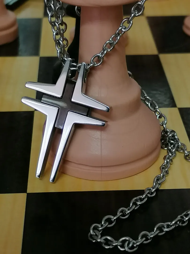 Onyx Men's Cross Necklace - Men's Religious Necklace - Men's Cross Pendant - Men's Christian Necklace - Men's Cross Christian Jewelry HANDMADE