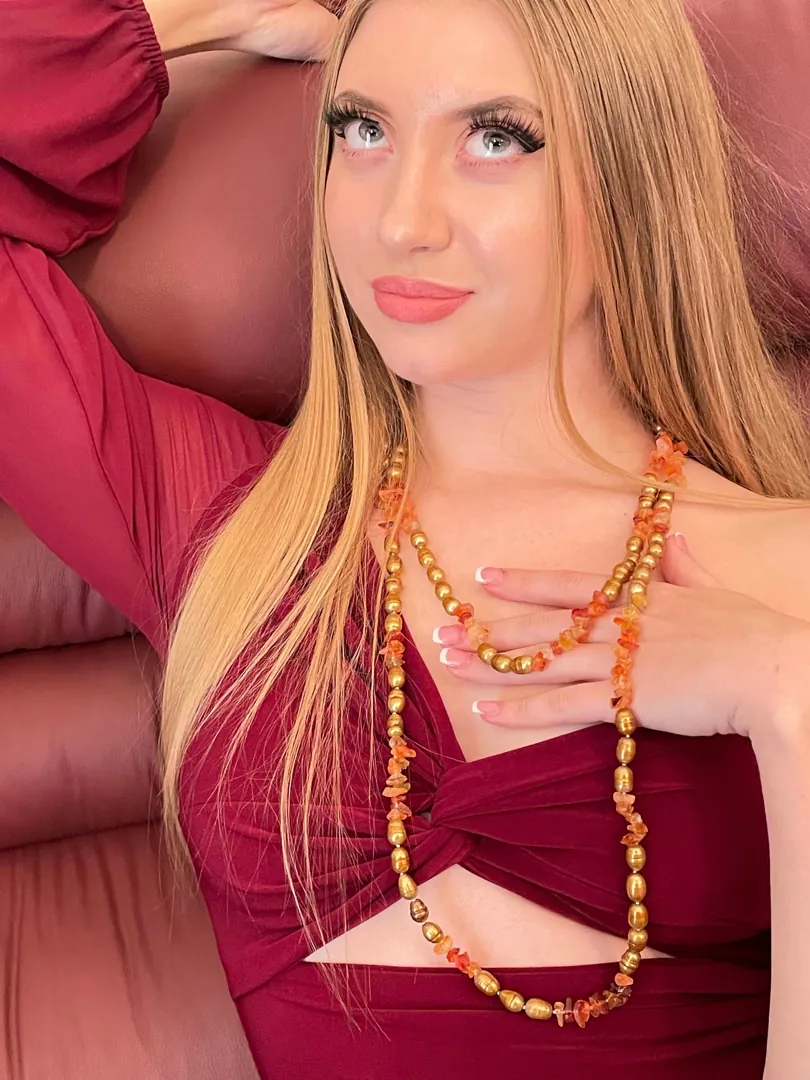 Superb AKOYA Cultured Bronze Pearl Necklace - GOLD Pearl Necklace - HANDKNOTTED Necklace - Daughter Graduation Gift for Her - 62 Inches