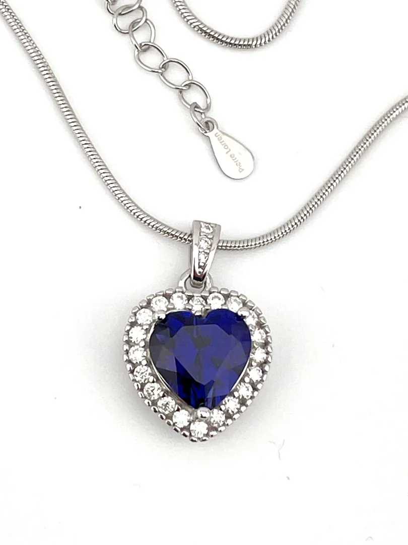PierreLorren 2ct Natural Blue Sapphire Pendant Necklace Genuine Sapphire Pendants Sapphire Solitaire September Birthstone Dainty Minimalist