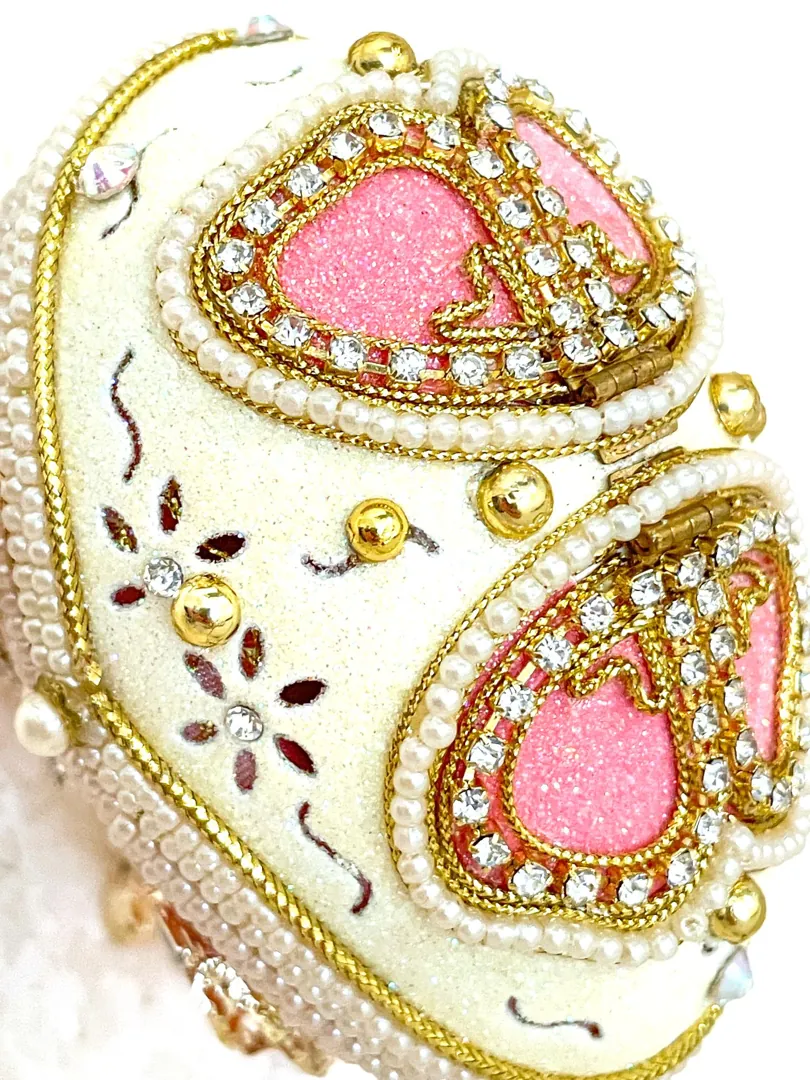 PierreLorren Vintage 2000 Faberge Ornament Unique Wedding Gift Natural Faberge Style Egg Russian Music Box Fruition of Dreams Symbolic Gifts