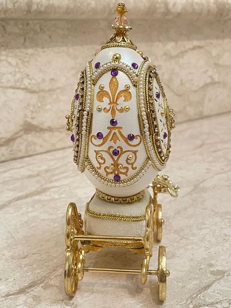 1993 Fabergé Egg Music Luxury Jewelry Box Engagement Present Fabergé Egg Ornament 30th Parents Anniversary Couple Wedding Gift 30th Birthday