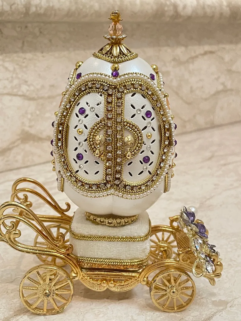 1993 Fabergé Egg Music Luxury Jewelry Box Engagement Present Fabergé Egg Ornament 30th Parents Anniversary Couple Wedding Gift 30th Birthday
