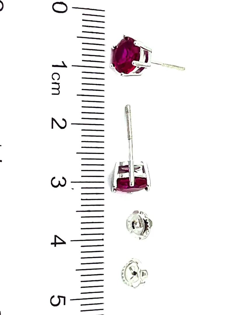2ctw Natural Ruby Earrings Real Ruby Stud Earrings Ruby Gemstone Earrings Ruby Jewelry for Wedding Mom Birthday Gift for Her Pierre Lorren