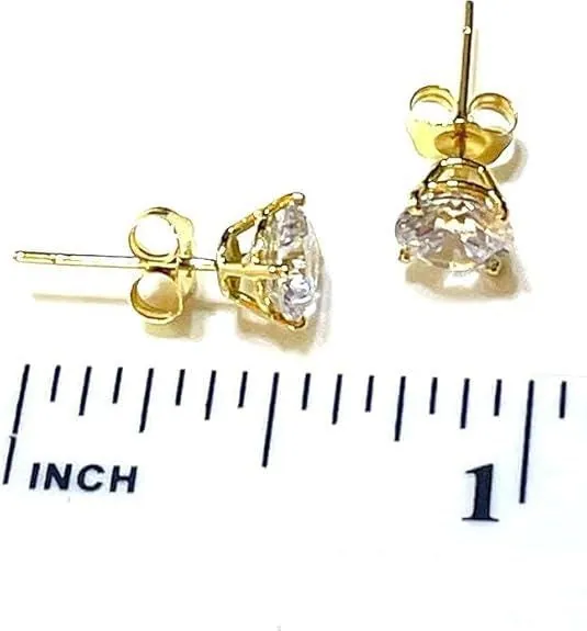 2ct Diamond Round Earrings Solid 18k Gold by Pierre Lorren