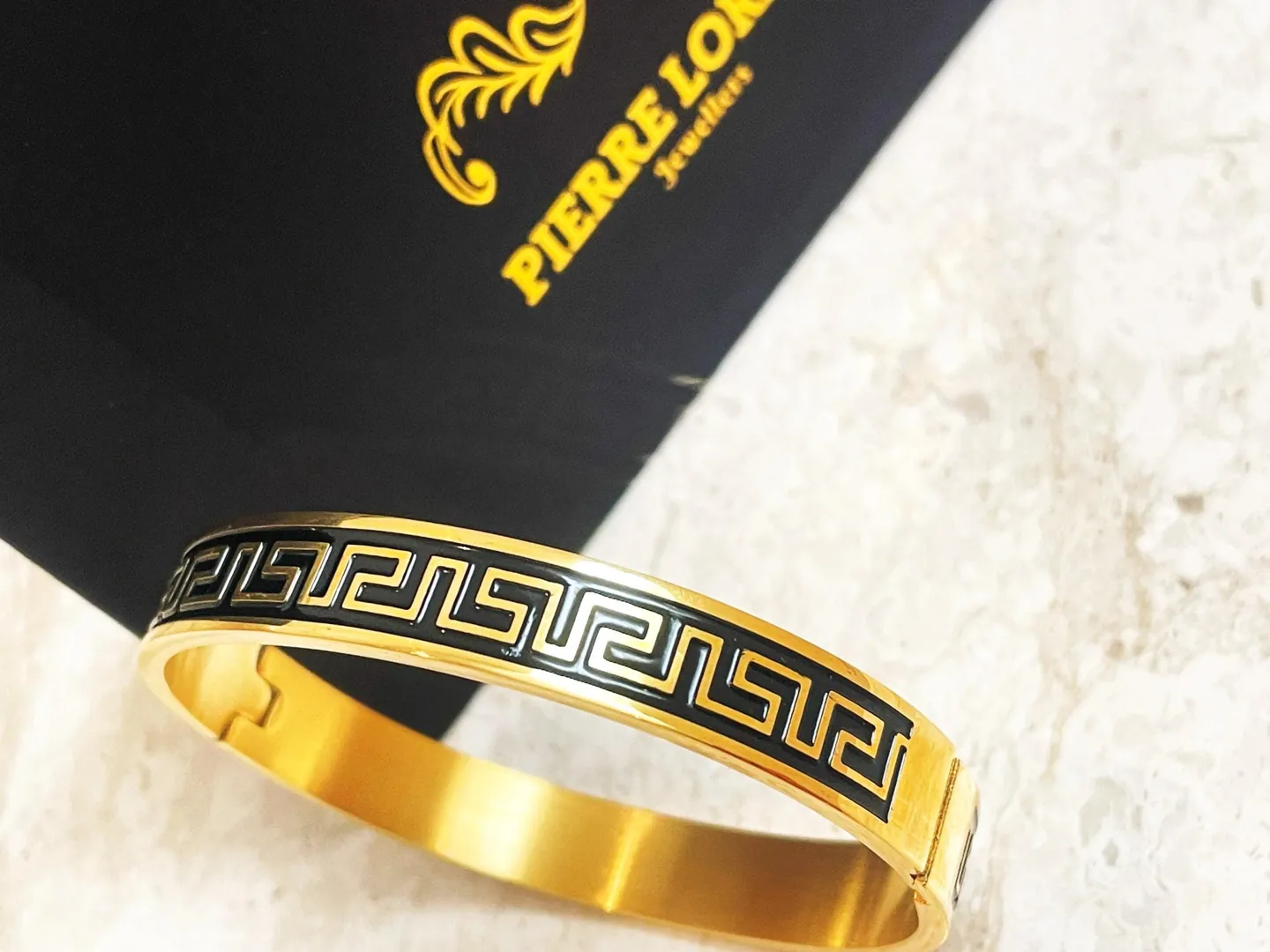 Made in Greece Greek Key Bracelet Bangle Handmade Meander Jewelry gift ideas 18k Gold