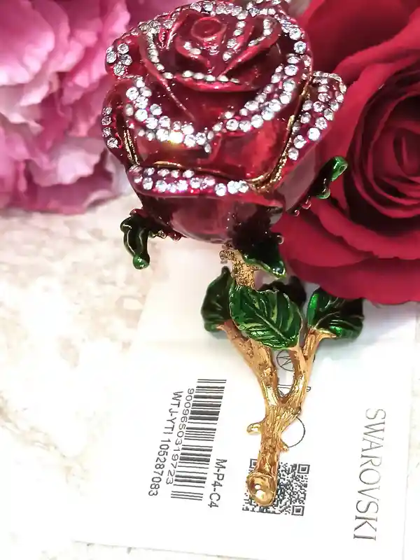 Valentine Luxurious Gift - Green Faberge-Style egg Valentine's day Jewelry SET - Rose Jewelry box + Faberge style egg Locket + Bracelet - 24k GOLD 