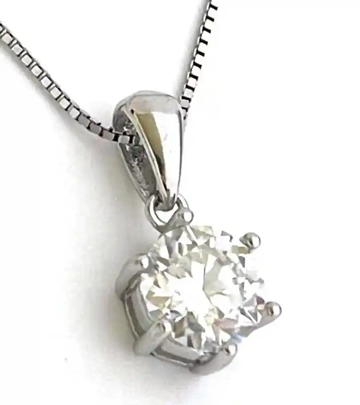 2 Carat Diamond Jewelry Round Diamond Solitaire Necklace Certified Floating Diamond Round Solitaire Bridal Necklace Birthday gift for her 