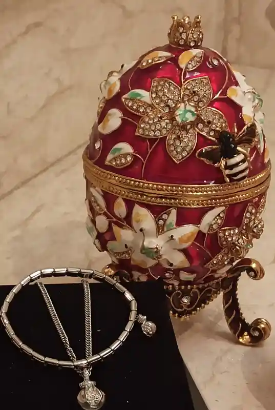 Large Pomegranate Jewelry Box,Pomegranate Necklace SILVER,Pomegranate bracelet/Mother Gift/Greek Gouri/Pomegranate Trinket/Christmas Present 