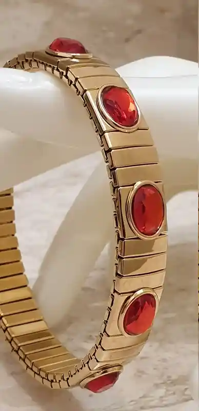 Red Large Easter Ornament Faberge Egg style LOVE Luck & Braclet Ruby Her Pomegranate HANDMADE Jewelry Box 24k GOLD 450 Swarovsk Diamond 10ct 