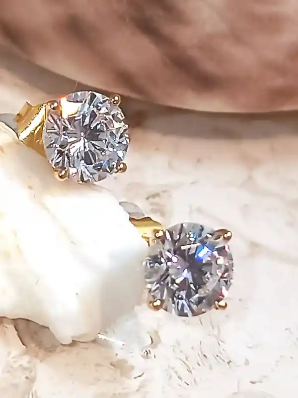 3.5CT Diamond Necklace SET for Women SOLID 18K GOLD Jewellery Handmade Diamond Solitaire Pendant Necklace Earrings Christmas Gift 18