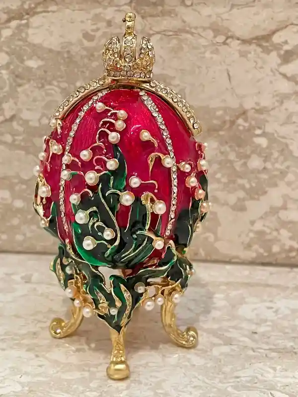 Foto frame Faberge Egg Antique Faberge Egg style Bridal Shower Gift for Bride tobe Faberge egg Jewelry Necklace Gold Wedding Gift Marriage 