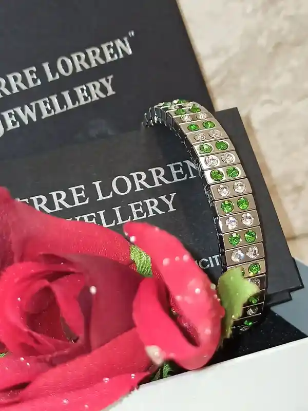 Peridot Diamond Bracelet Peridot Jewelry Green Jewellery Friendship Bracelet August Birthstone gift for her Birthday 96 Swarovski Gem 5ct tw 