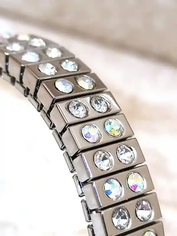 Handmade Diamond Bracelet Silver Bracelet April Birthstone Gemstone Bracelet Luxury Wedding Bracelet 96 Diamond Austrian Crystal Jewelry 5ct 