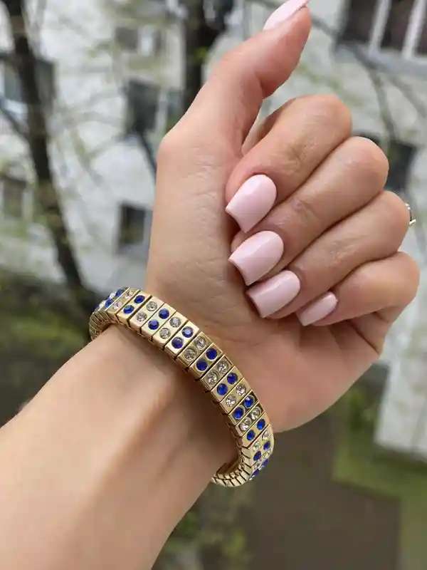 SAPPHIRE Bracelet, September Birthstone Jewelry Gift for Women, Mom Gift, Blue Sapphire Jewelry, Crystal Bracelet, GEMSTONE Bracelet, 2carat 