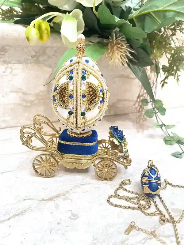 2002 REAL Faberge-Style Egg Art Musical Gifts - 21st Birthday Gift from Dad - 21 Anniversary gift - Wife gift ideas 21 year old gift her 24k GOLD 