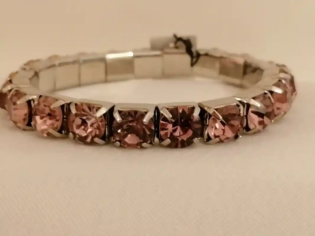 October Tourmaline Tennis Bracelet/October birthday Jewelry Pink Tennis bracelet Rose Teenage Girl Jewellery gift for Girlfriend Teen sister 