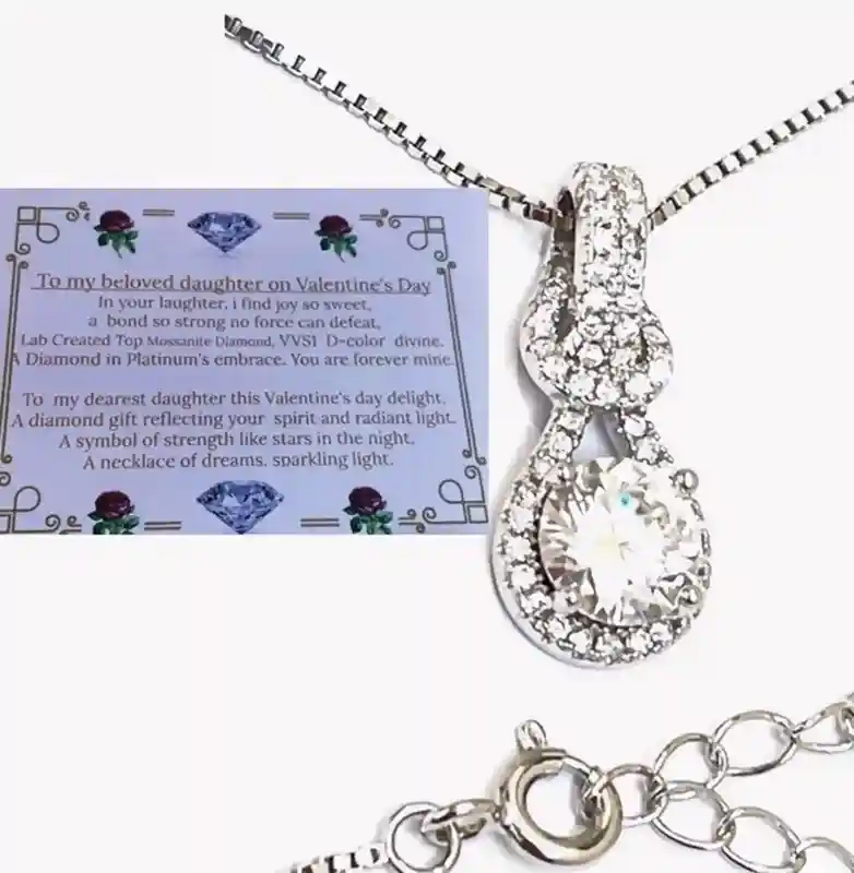 1 carat Valentine's day gift for daughter Diamond Pendant Round Cut Diamond Solitaire Fine Jewelry Valentines day Handmade Diamond Jewelry 