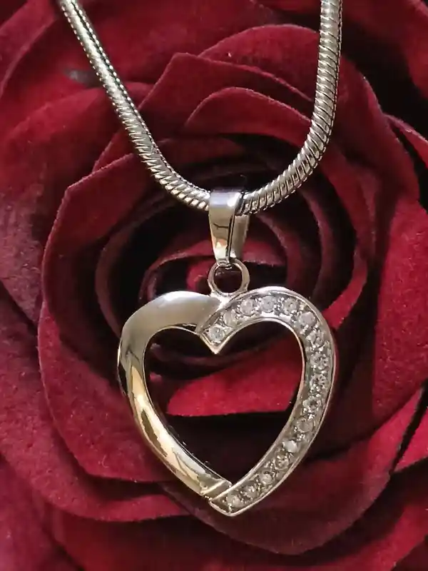 Heart Necklace/Mother Daughter Heart Jewelry Gift for Her/Mom Necklace/Anniversary Gifts Wife Girlfriend jewerly gift for bride sister mum 