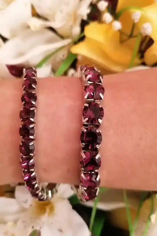 18k White Gold Amethyst 79.2ct Tennis Bracelet/Tennis bracelet Amethyst Jewelry Gifts for wife mom/Gemstone Bracelet Gift for Women 