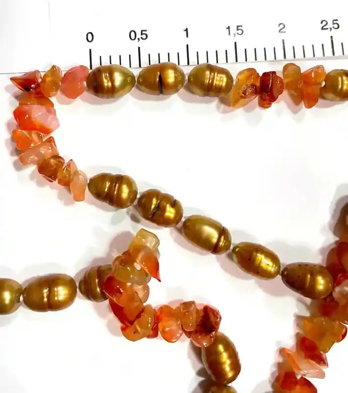 Superb AKOYA Cultured Bronze Pearl Necklace - GOLD Pearl Necklace - HANDKNOTTED Necklace - Daughter Graduation gift for her - 62 inches 