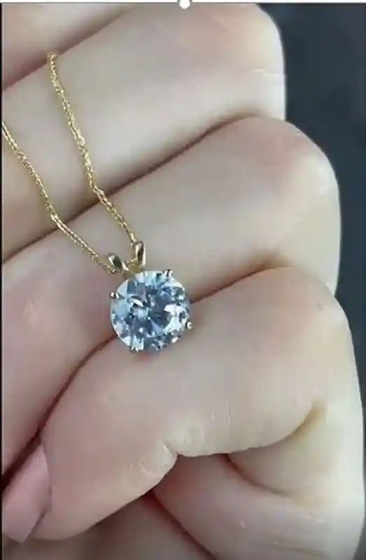 3.5 carat Solitaire Diamond Set Solid 18k GOLD Yellow Gold Diamond Jewelry Diamond Earring Necklace Diamond Pendant Designer Jewelry Set 18k 