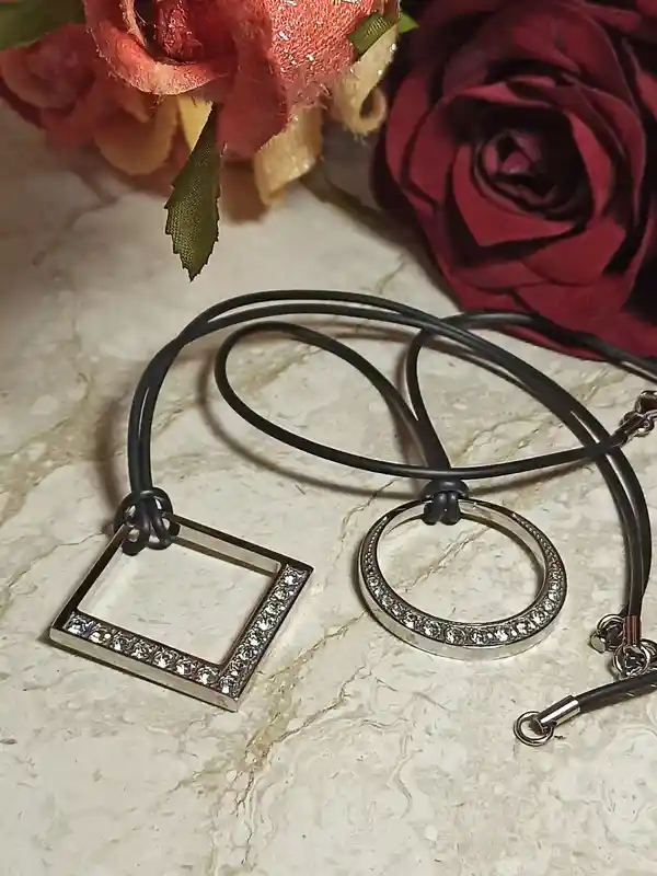 Eternity Necklace for Women Silver/Circle Necklace/Modern Necklace/Dainty Necklace/Minimalist Necklace Swarovski Jewelry Gift 1.5ct Diamonds 