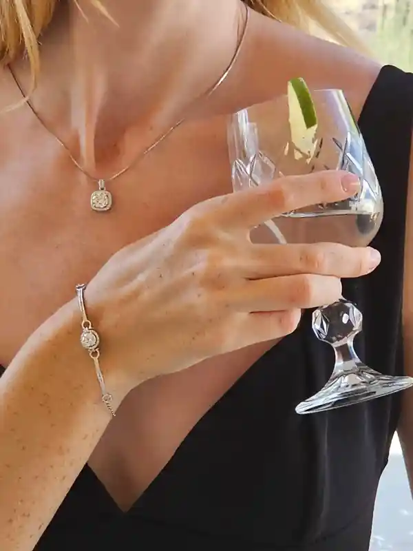 Î©mega Diamond Bracelet Pave Diamond Jewelry Adjustable bracelet 925 Sterling Silver Fine Jewelry Forever Love Gifts for her Valentine's Day 