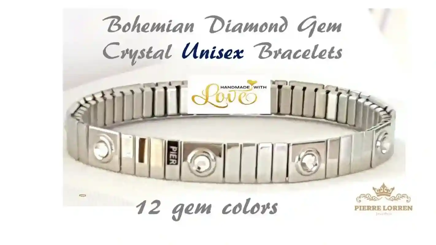 SILVER SWARVOSKI Bracelet for couples/ Anniversary Gift for parents /Unisex Jewelry Gifts for Wife/ Couples Bracelet/Brother sister Bracelet 